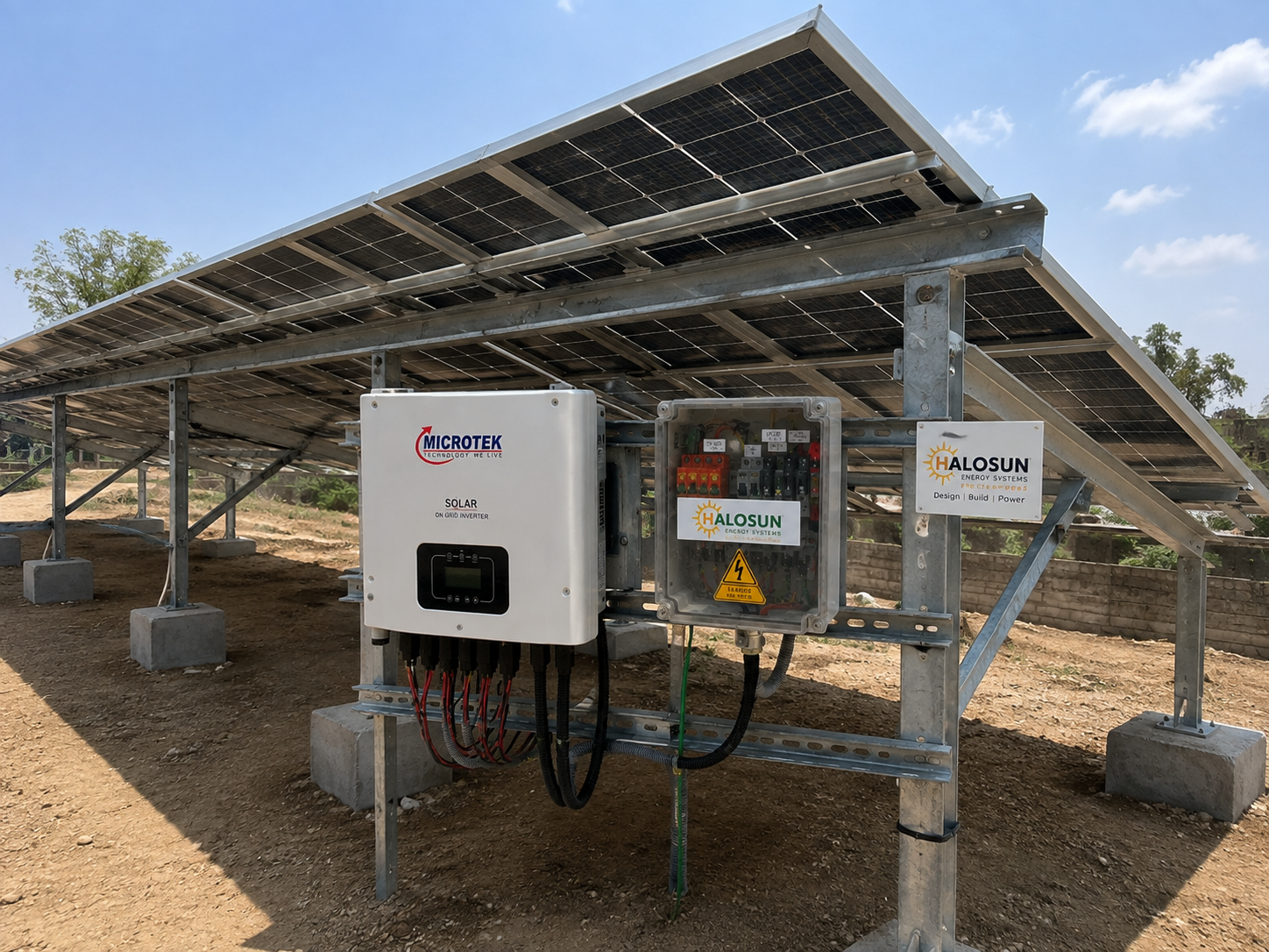 Ground-mount solar plant installation