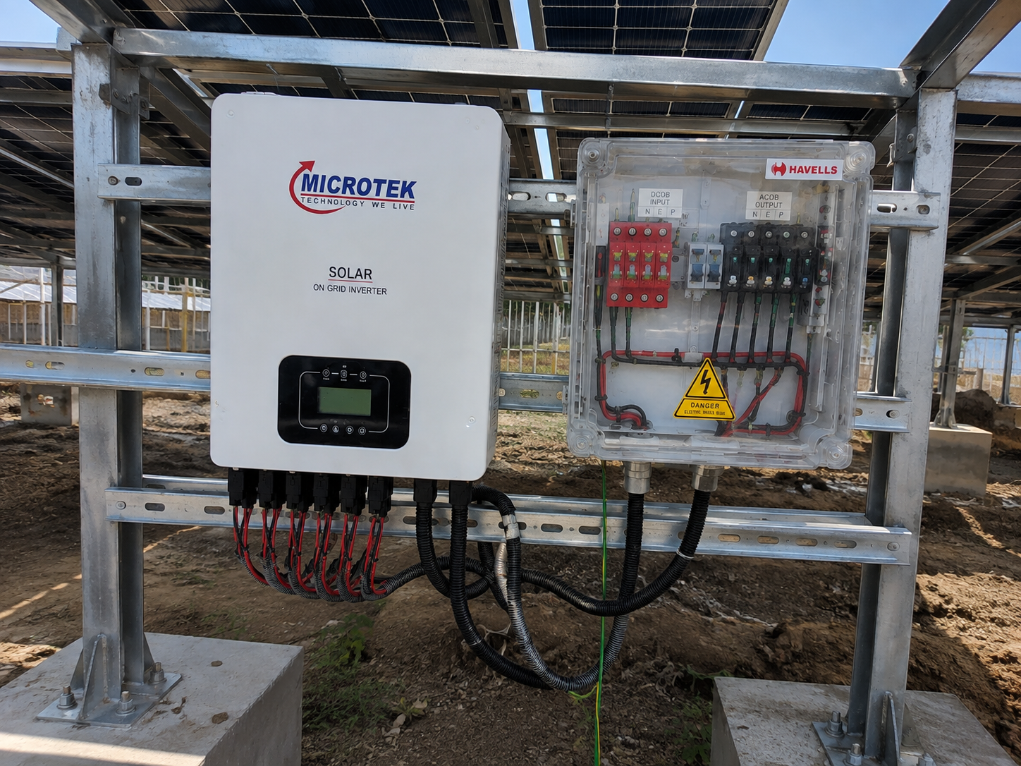 Solar inverter and wiring installation